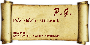 Pödör Gilbert névjegykártya